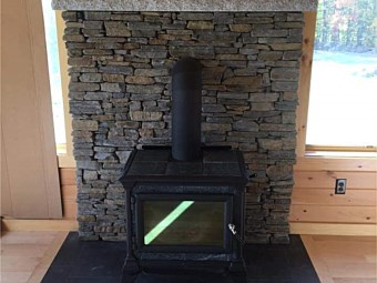 Black river mica ashlar - fireplace